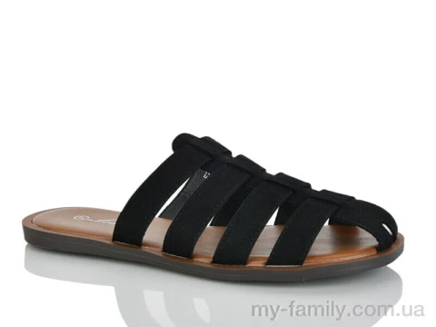 Шльопанці штучна замша чорний жінки -, Жіночі шльопанці оптом