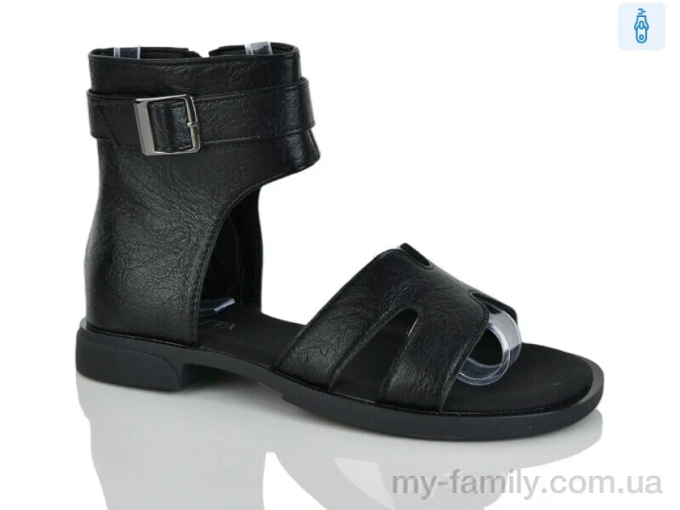 Босоніжки штучна шкіра чорний жінки -, Жіночі босоніжки оптом