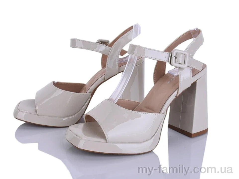 Босоніжки штучний лак бежевий жінки -, Жіночі босоніжки оптом