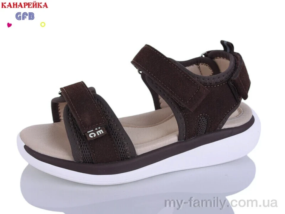 Босоніжки штучна замша-текстиль коричневий діти дівчинка, Взуття оптом діти