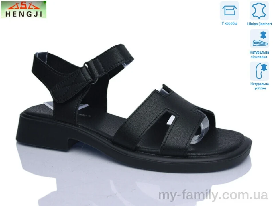 Босоніжки натуральна шкіра чорний жінки -, Жіночі босоніжки оптом