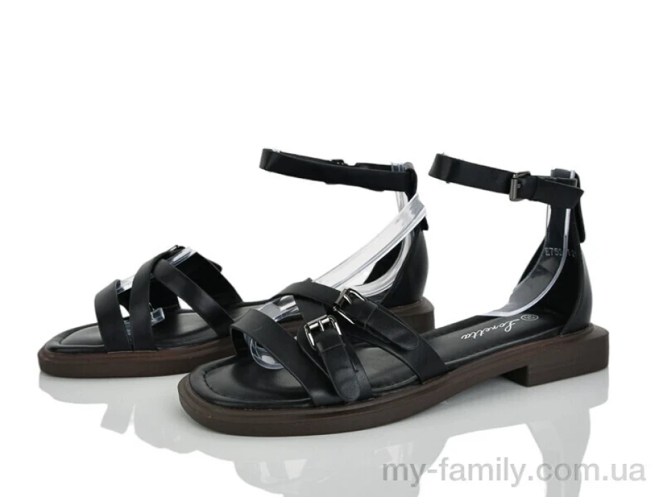 Босоніжки штучна шкіра чорний жінки -, Жіночі босоніжки оптом