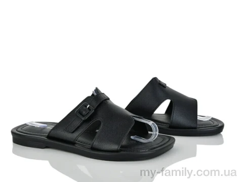 Шльопанці штучна шкіра чорний жінки -, Жіночі шльопанці оптом