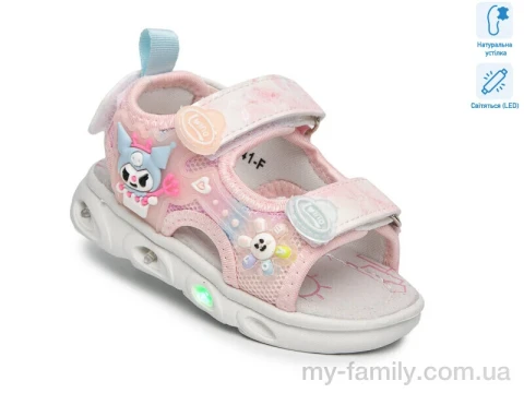 Босоножки искусственная кожа-текстиль розовый дети девочка, Взуття оптом дети