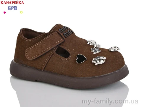 Туфлі штучна замша коричневий діти дівчинка, Дитячі туфлі оптом