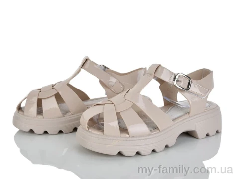 Босоножки искусственный лак бежевый дети девочка, Взуття оптом дети