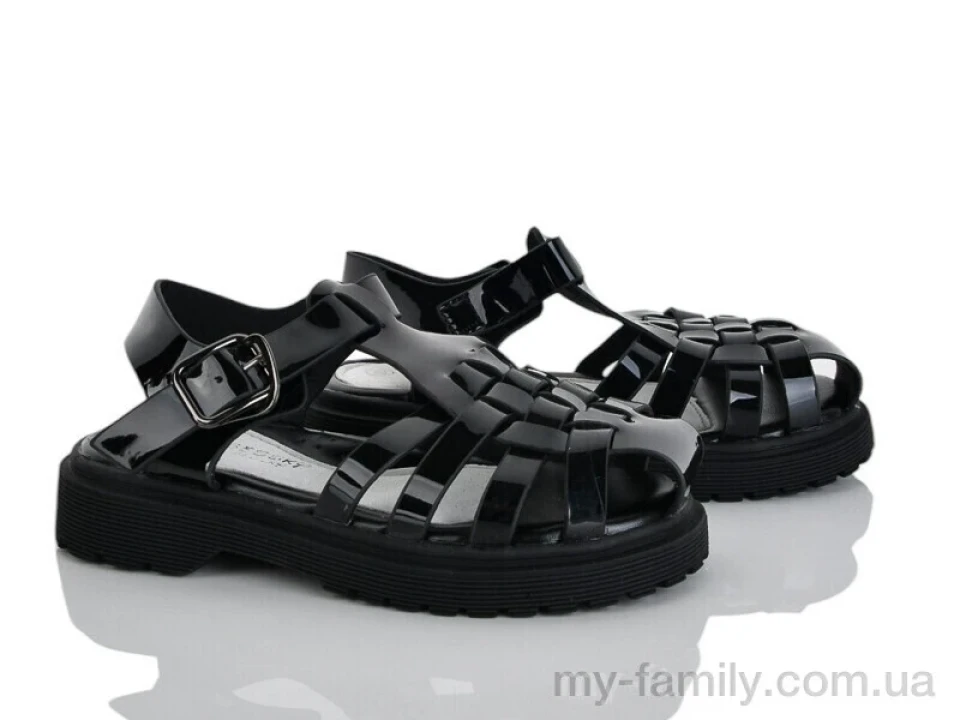 Босоніжки штучний лак чорний діти дівчинка, Взуття оптом діти