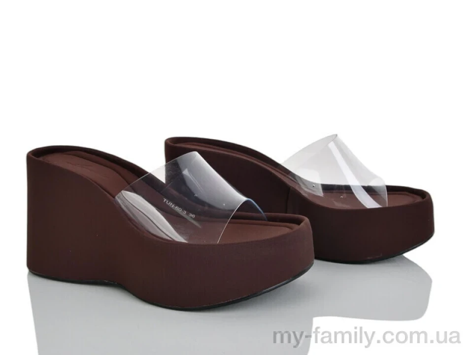 Шльопанці штучний матеріал коричневий жінки -, Жіночі шльопанці оптом