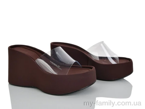 Шльопанці штучний матеріал коричневий жінки -, Жіночі шльопанці оптом