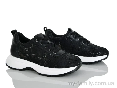Кросівки штучна шкіра-текстиль чорний жінки -, Жіночі кросівки оптом