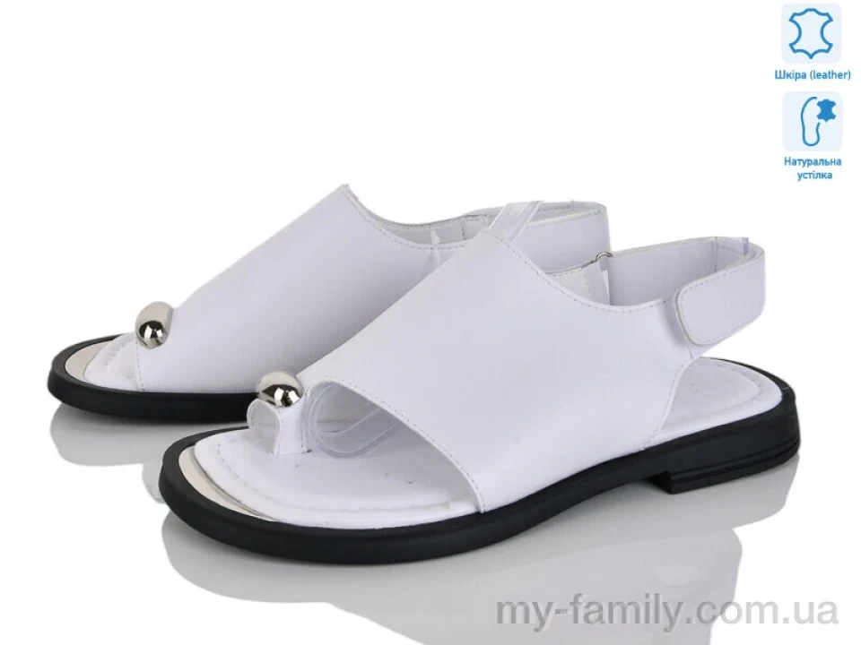 Босоніжки натуральна шкіра білий жінки -, Жіночі босоніжки оптом