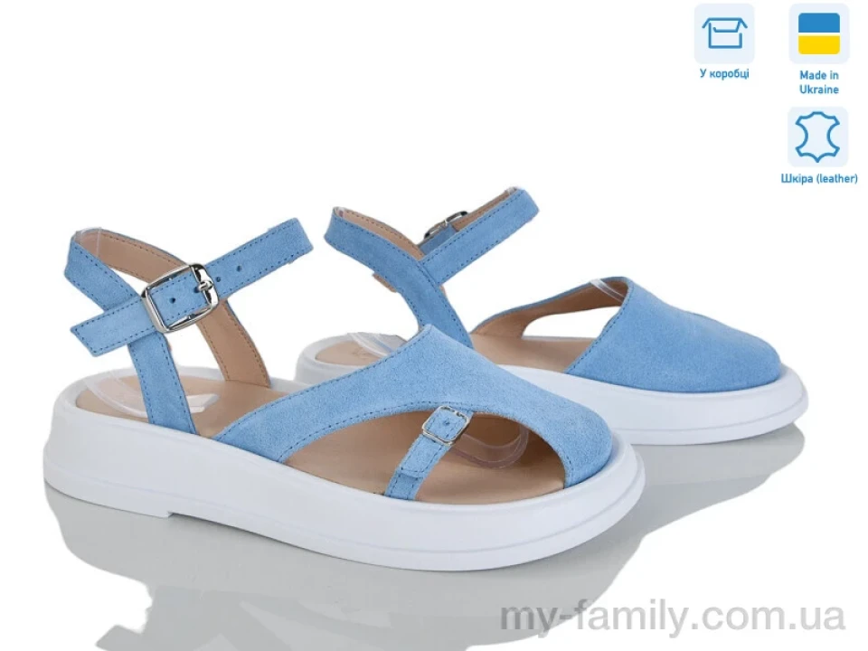 Босоніжки натуральна замша блакитний жінки -, Жіночі босоніжки оптом