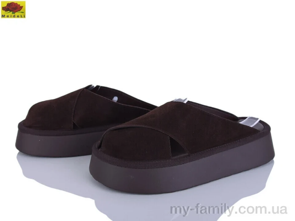 Шльопанці штучна замша коричневий жінки -, Жіночі шльопанці оптом