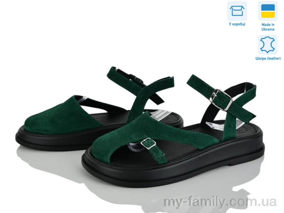 Босоніжки натуральна замша зелений жінки -, Жіночі босоніжки оптом