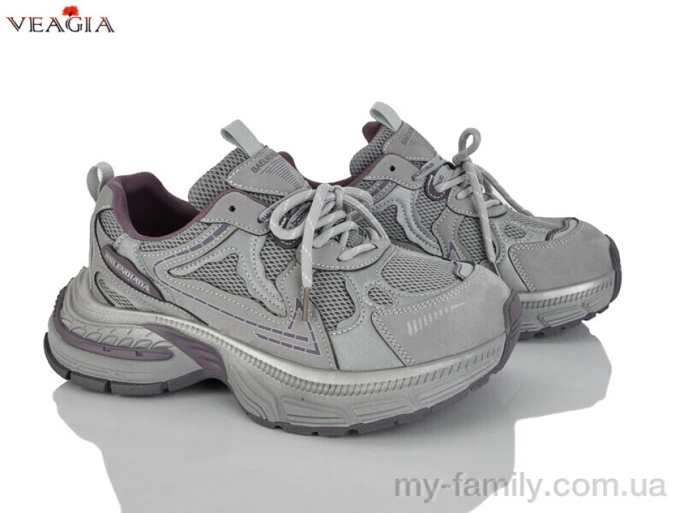 Кросівки штучна шкіра-текстиль сірий жінки -, Жіночі кросівки оптом