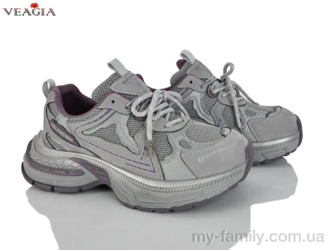 Кросівки штучна шкіра-текстиль сірий жінки -, Жіночі кросівки оптом