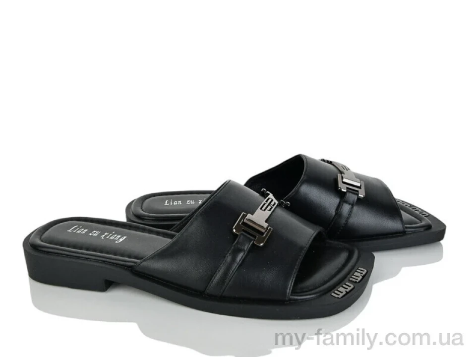 Шльопанці штучна шкіра чорний жінки -, Жіночі шльопанці оптом