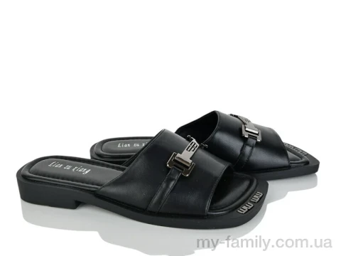 Шльопанці штучна шкіра чорний жінки -, Жіночі шльопанці оптом