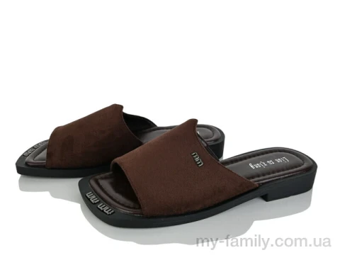 Шльопанці штучна замша коричневий жінки -, Жіночі шльопанці оптом