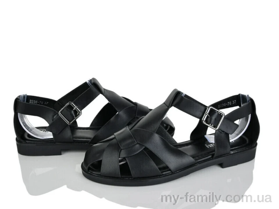 Босоніжки штучна шкіра чорний жінки -, Жіночі босоніжки оптом