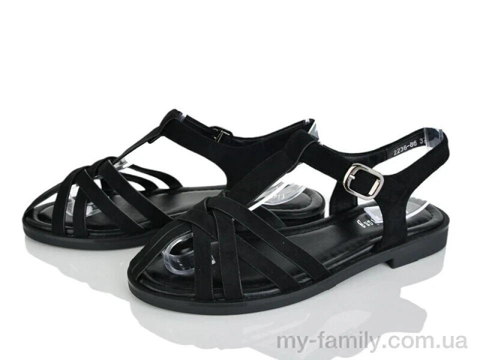 Босоніжки штучна замша чорний жінки -, Жіночі босоніжки оптом