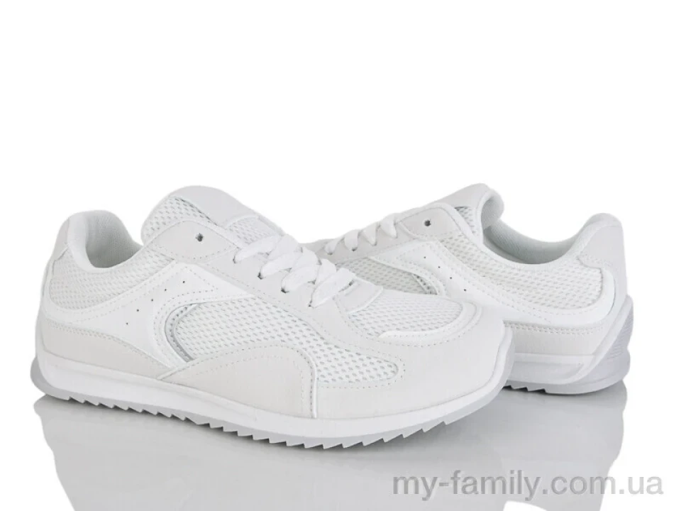 Кросівки штучна замша-текстиль білий жінки -, Жіночі кросівки оптом