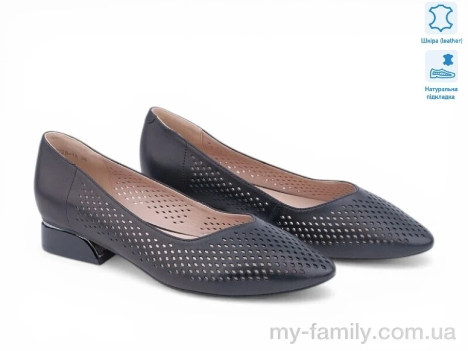 Туфлі натуральна шкіра чорний жінки -, Туфлі жіночі оптом