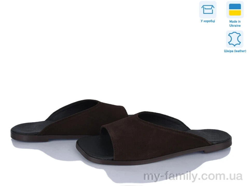 Шльопанці натуральна замша коричневий жінки -, Жіночі шльопанці оптом