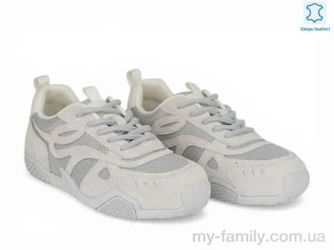 Кросівки натуральна шкіра-текстиль сірий жінки -, Жіночі кросівки оптом