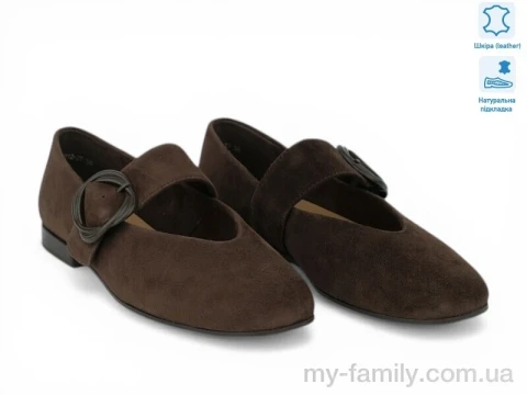 Туфлі натуральна шкіра коричневий жінки -, Туфлі жіночі оптом