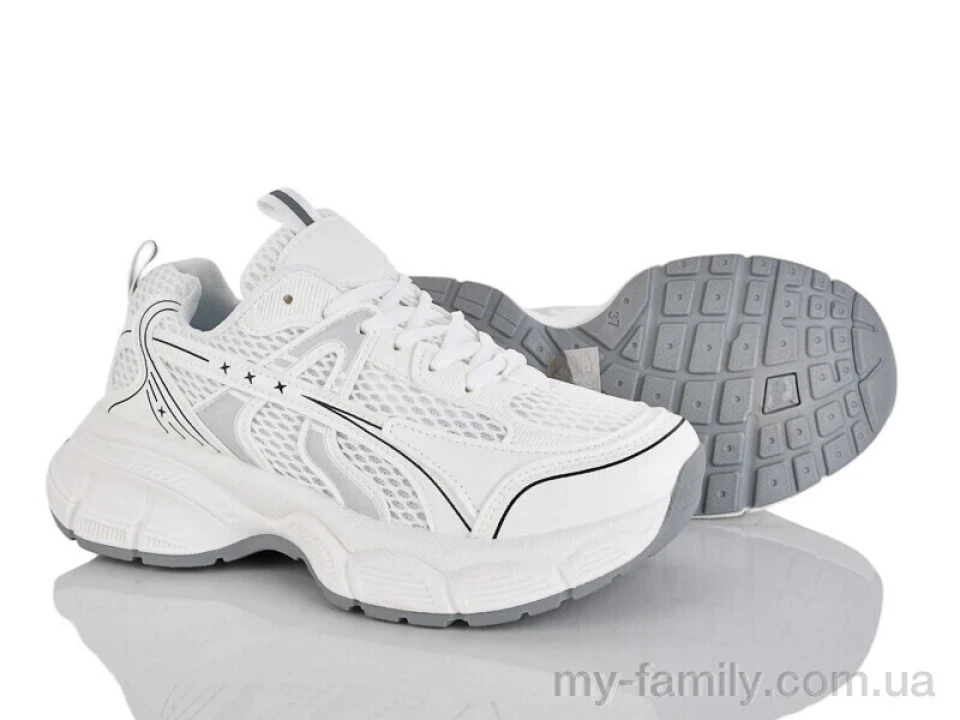 Кросівки штучна шкіра-текстиль білий жінки -, Жіночі кросівки оптом