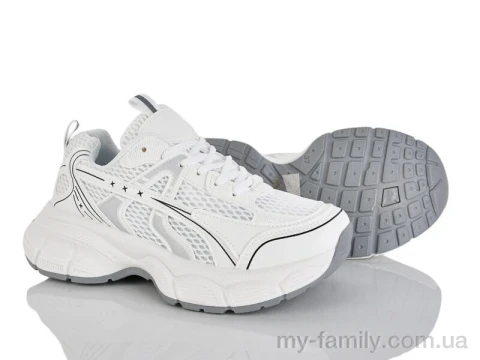 Кросівки штучна шкіра-текстиль білий жінки -, Жіночі кросівки оптом