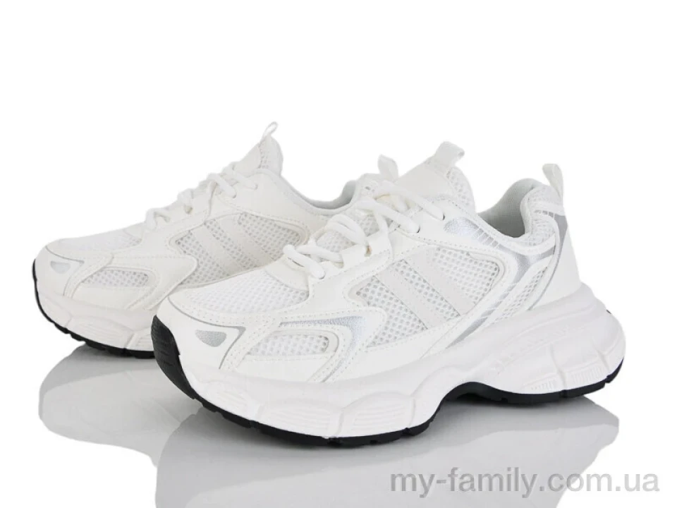 Кросівки штучна шкіра-текстиль білий жінки -, Жіночі кросівки оптом