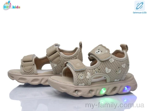 Босоножки искусственная кожа-текстиль коричневый дети девочка, Взуття оптом дети