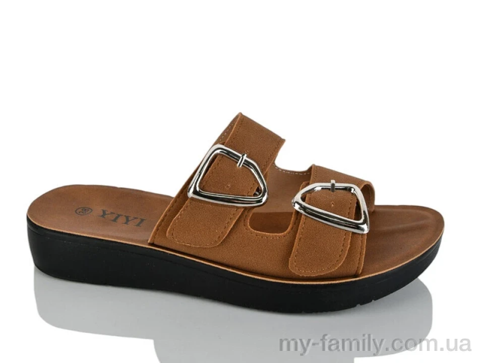 Шльопанці штучна замша коричневий жінки -, Жіночі шльопанці оптом