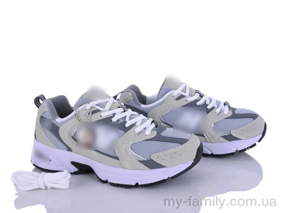 Кросівки штучна замша-текстиль сірий жінки -, Жіночі кросівки оптом