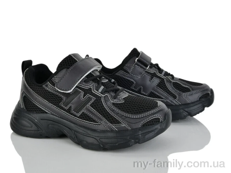 Кроссовки искусственная кожа-текстиль черный дети мальчик, Детски кроссовки оптом