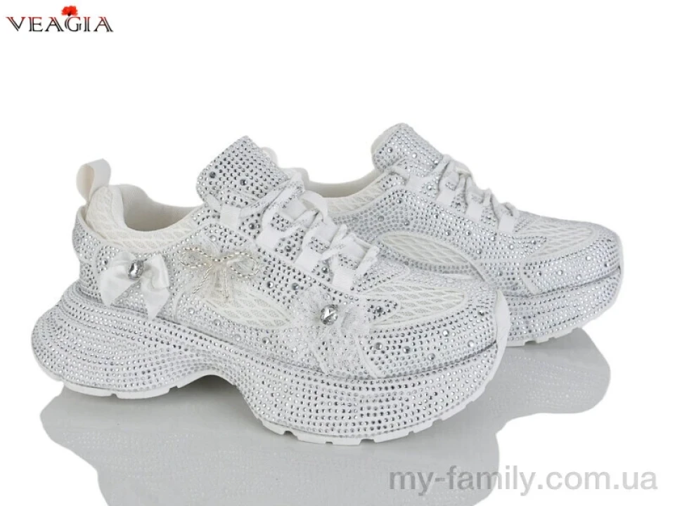 Кросівки штучна шкіра-текстиль білий жінки -, Жіночі кросівки оптом