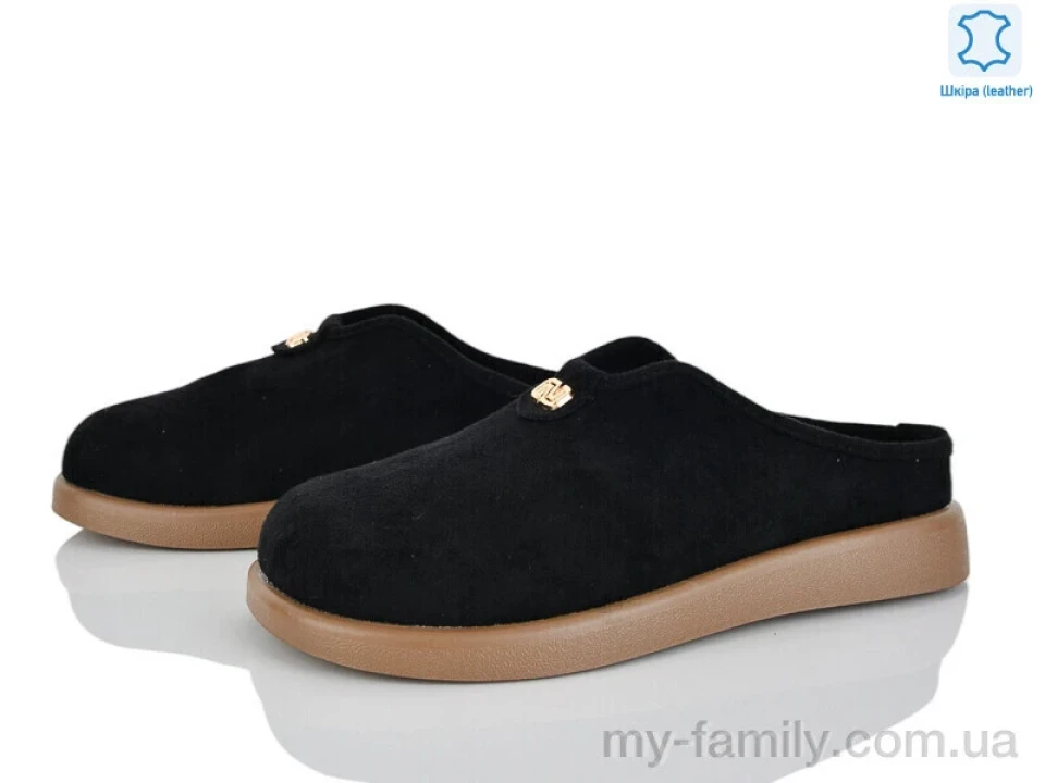 Шльопанці натуральна замша чорний жінки -, Жіночі шльопанці оптом