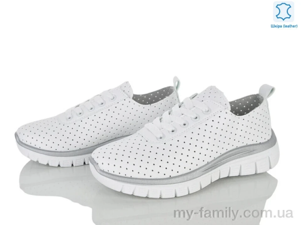 Кросівки натуральна шкіра білий жінки -, Жіночі кросівки оптом
