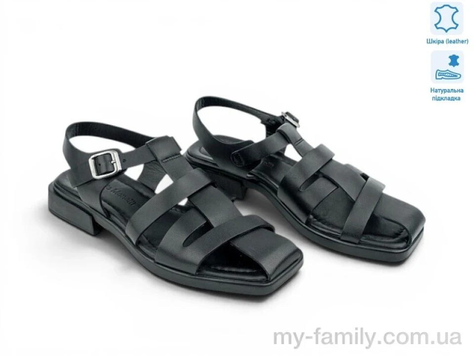 Босоніжки натуральна шкіра чорний жінки -, Жіночі босоніжки оптом