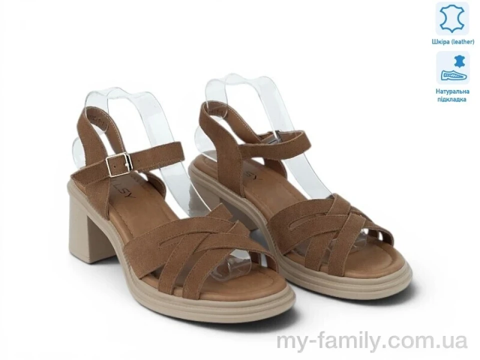 Босоніжки натуральна шкіра коричневий жінки -, Жіночі босоніжки оптом