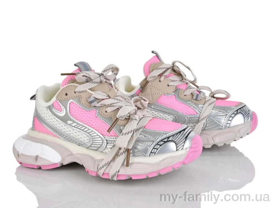 Кросівки штучна шкіра-текстиль рожевий діти дівчинка, Дитячі кросівки оптом