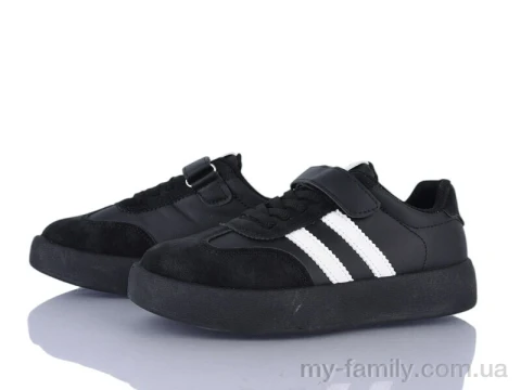 Кросівки штучна шкіра-штучний нубук чорний діти унісекс, Дитячі кросівки оптом