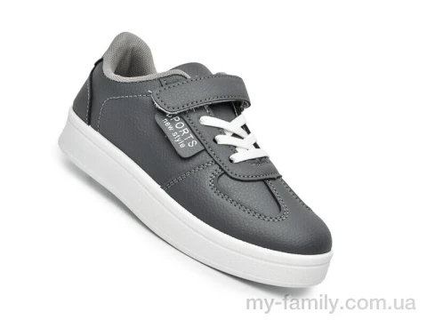 Кросівки штучна шкіра сірий діти хлопчик, Дитячі кросівки оптом