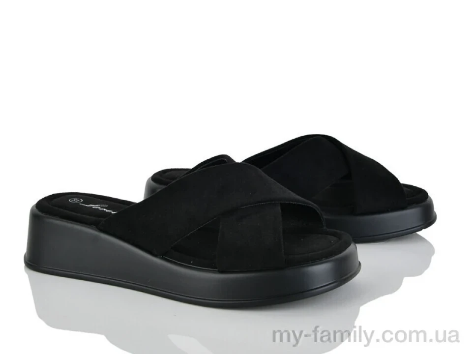 Шльопанці штучна замша чорний жінки -, Жіночі шльопанці оптом