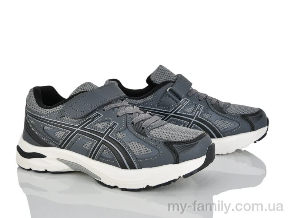 Кросівки штучна шкіра-текстиль сірий діти хлопчик, Дитячі кросівки оптом