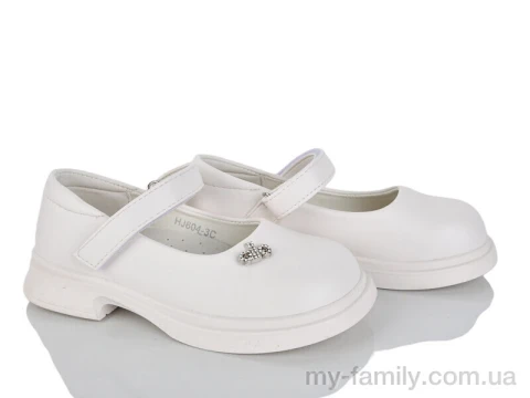 Туфлі штучна шкіра білий діти дівчинка, Дитячі туфлі оптом