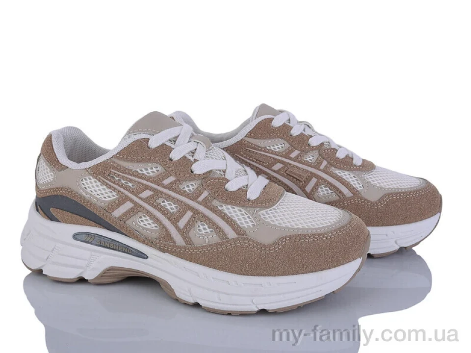 Кросівки штучна замша-текстиль бежевий жінки -, Жіночі кросівки оптом