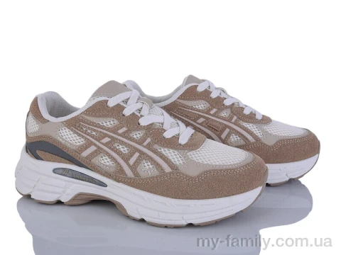 Кросівки штучна замша-текстиль бежевий жінки -, Жіночі кросівки оптом